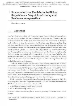 Kommunikatives Handeln in ärztlichen Gesprächen