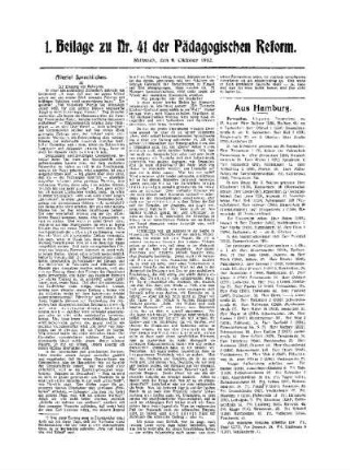 Allerlei Sprachliches : III. ; 1. Beilage zu Nr. 41 der Pädagogischen Reform