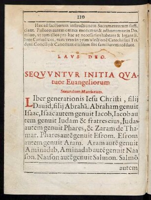 Sequuntur Initia Quatuor Evangeliorum