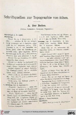 Schriftquellen zur Topographie von Athen