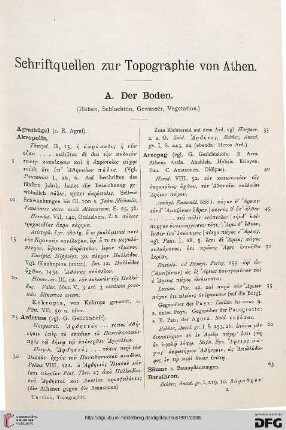 Schriftquellen zur Topographie von Athen