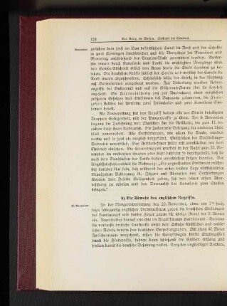 b) Die Abwehr des englischen Angriffs.