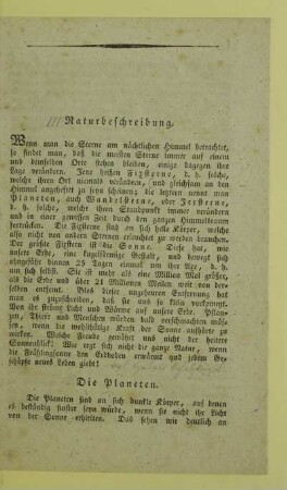 Naturbeschreibung