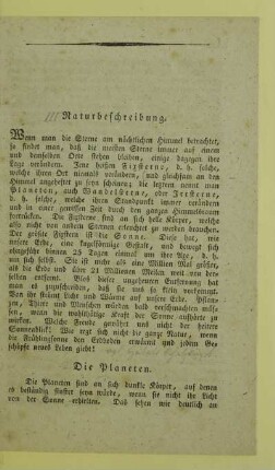 Naturbeschreibung