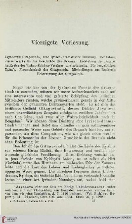 Vierzigste Vorlesung