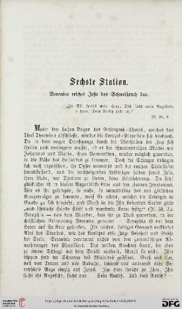 Sechste Station. Veronica reichet Jesu das Schweißtuch dar