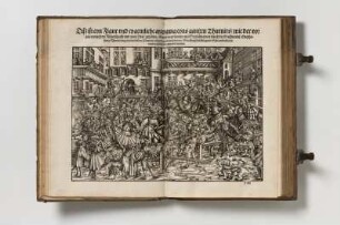 Turnierbuch mit Darstellung eines Kolbenturniers