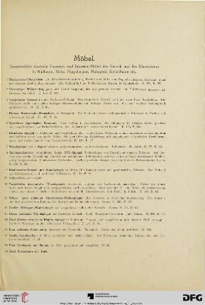Möbel (Nr. 1-176)