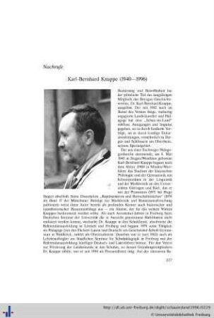 Karl Bernhard Knappe (1940-1996; Nachruf).