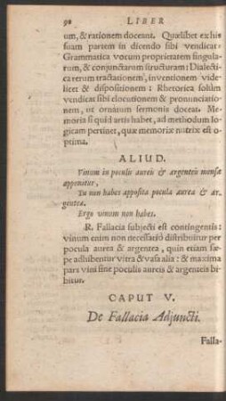 Caput V. De Fallacia Adiuncti.