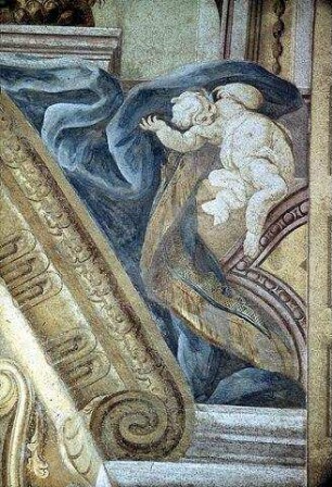 Randzone mit illusionistischer Architekturmalerei