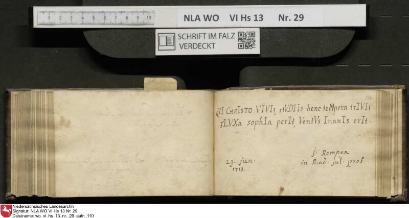 Stammbuch des Gottfried Crusius (Cruse) aus Stendal