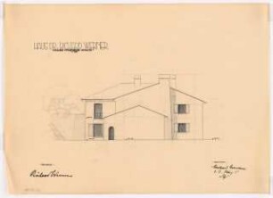 Wohnhaus Dr. Werner, Stuttgart: Ansicht West 1:100