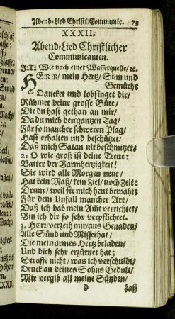 Abend-Lied Christlicher Communicanten.