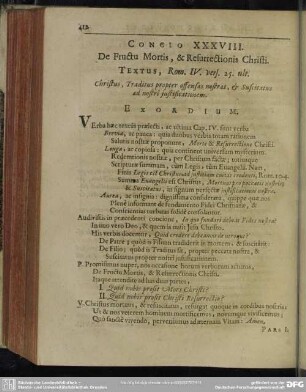 Concio XXXVIII. De Fructu Mortis, & Resurrectionis Christi