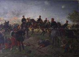 Szene aus dem Deutsch-Französischen Krieg 1870/71 mit Kronprinz Albert von Sachsen