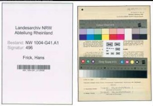 Entnazifizierung Hans Frick , geb. 02.01.1921 (Polizist)