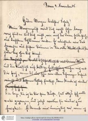 Brief vom 04.11.1905