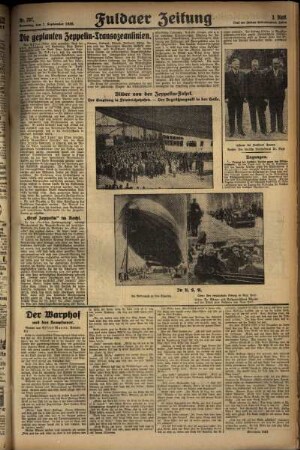Dritte Ausgabe vom Samstag, den 07. September 1929.