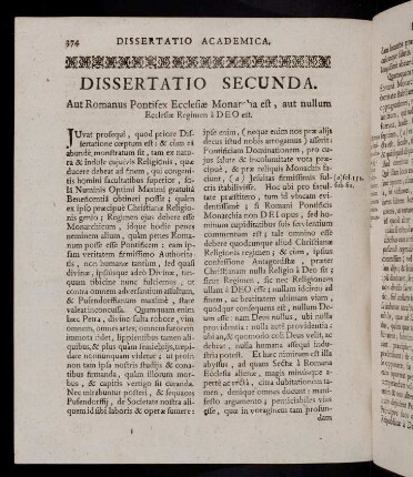 374-384, Dissertatio Secunda