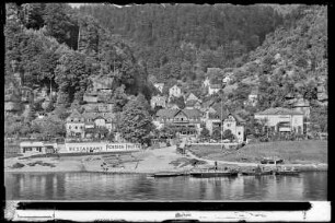 Sächsische Schweiz, Blick auf Schmilka an der Elbe