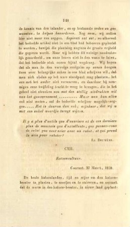 CXII. Katoencultuur