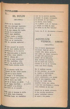 El bulín : (Milonga)