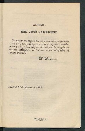 [Dedicatoria] A Don José Lanzarot