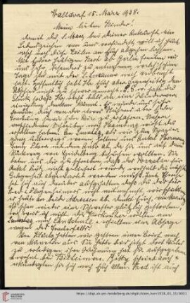 Korrespondenz von Alice und Ludwig Klein: Brief von Alice Klein, Ludwig Klein und Dora an Irmgard Klein, Kurt Klein und Max Klein