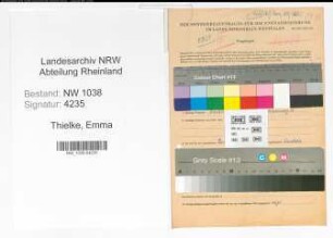 Entnazifizierung Emma Thielke , geb. 23.08.1895 ()
