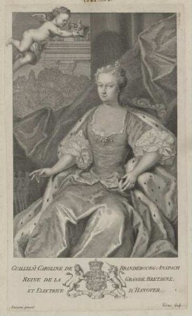 Bildnis der Guillelm. Caroline de Brandebourg-Anspach, Königin von Großbritannien