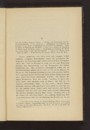 II. Zur Dünenbildung geeignete Küsten. ...