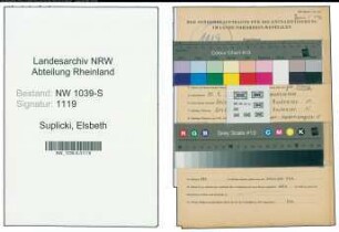 Entnazifizierung Elsbeth Suplicki , geb. 20.08.1902 ()