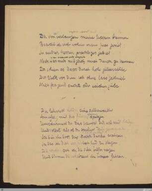 Da von verlangen meine lippen brennen (Da meine lippen reglos sind und brennen) : [SW III: H10]; [SW III, S. 84/143]