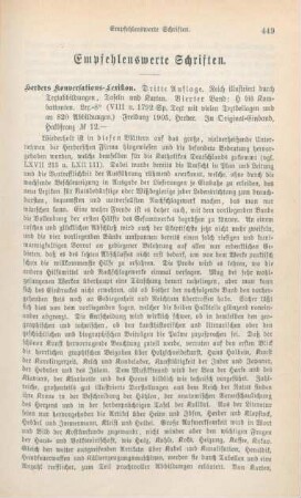 449-472 Empfehlenswerthe Schriften