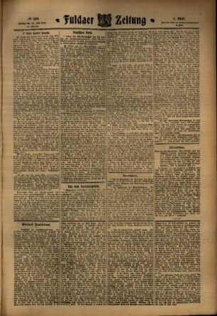 Zweite Ausgabe vom Freitag, den 15. Juli 1910.