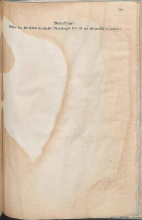 Bemerkungen. (Etwa das Adreßbuch betreffende Bemerkungen bitte ich mir gelegentlich mitzuteilen.)
