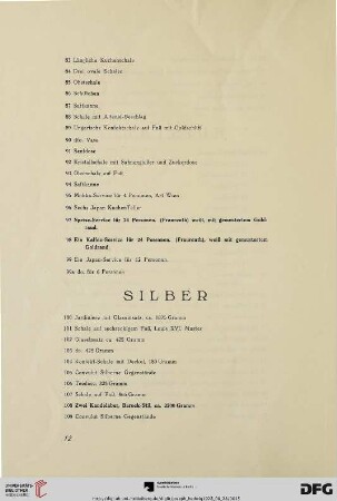 Silber (Nr. 100-115)