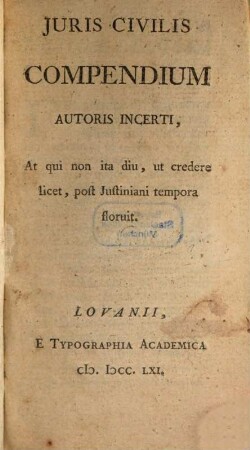 Compendium iuris civilis autoris incerti