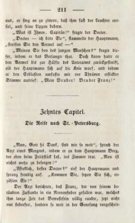Zehntes Capitel. Die Reise nach St. Petersburg