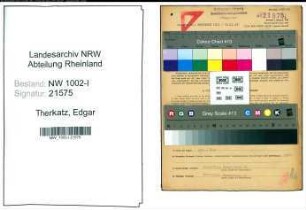 Entnazifizierung Edgar Therkatz, geb. 15.10.1905 (Techn.Kaufmann)