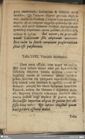 Testis LVIII. Vomitus Scorbutici