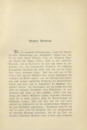 Iffland's Direktion