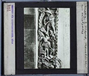 Venedig, Markusdom : Reliefs am Hauptportal