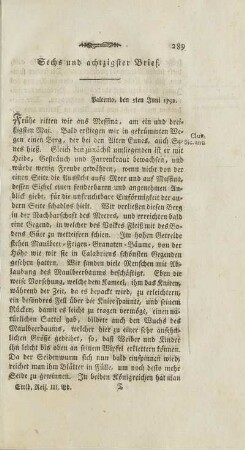 Sechs und achtzigster Brief