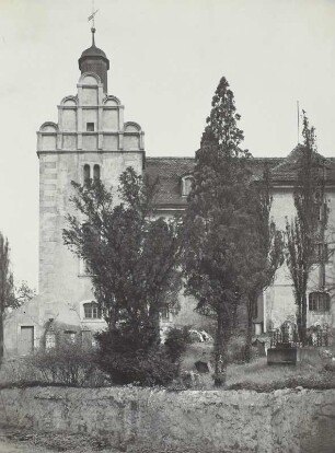 Coswig-Brockwitz, Dorfkirche. Teilansicht von Süden