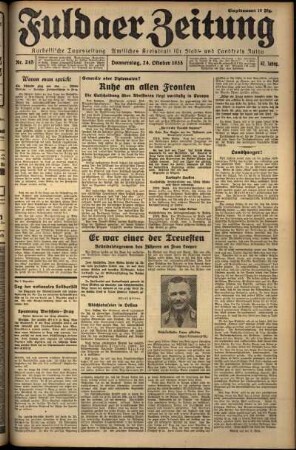 Ausgabe vom Donnerstag, den 24. Oktober 1935.