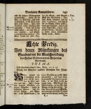 147-169, Achte Predigt