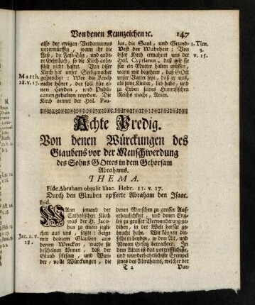 147-169, Achte Predigt