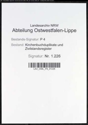 Kirchenbuchduplikat der evangelisch-reformierten Stadtgemeinde Iserlohn (GHT 1866). (Gemeinde: Iserlohn, evangelisch-reformierte Stadtgemeinde)